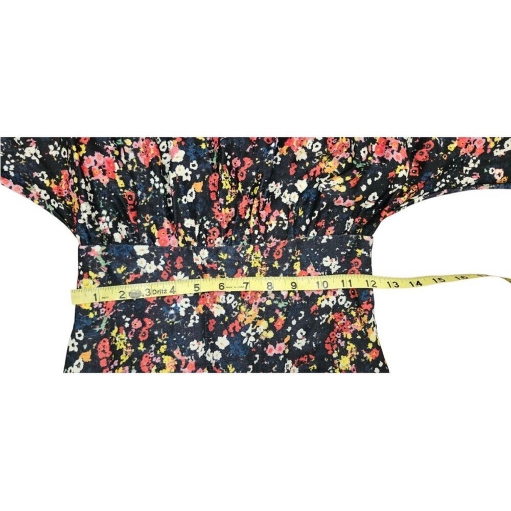Something Navy Meadow Mock neck Multicolor Floral Long Sleeve Dress Size XS - Picture 15 of 15